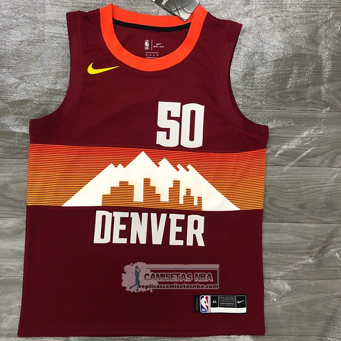 Camiseta Denver Nuggets Aaron Gordon NO 50 Ciudad 2020-21 Rojo